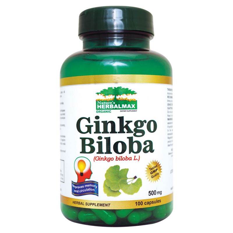 Ginkgo Biloba 100 Cápsulas Vitaminas del Ecuador Mayorista de Vitaminas